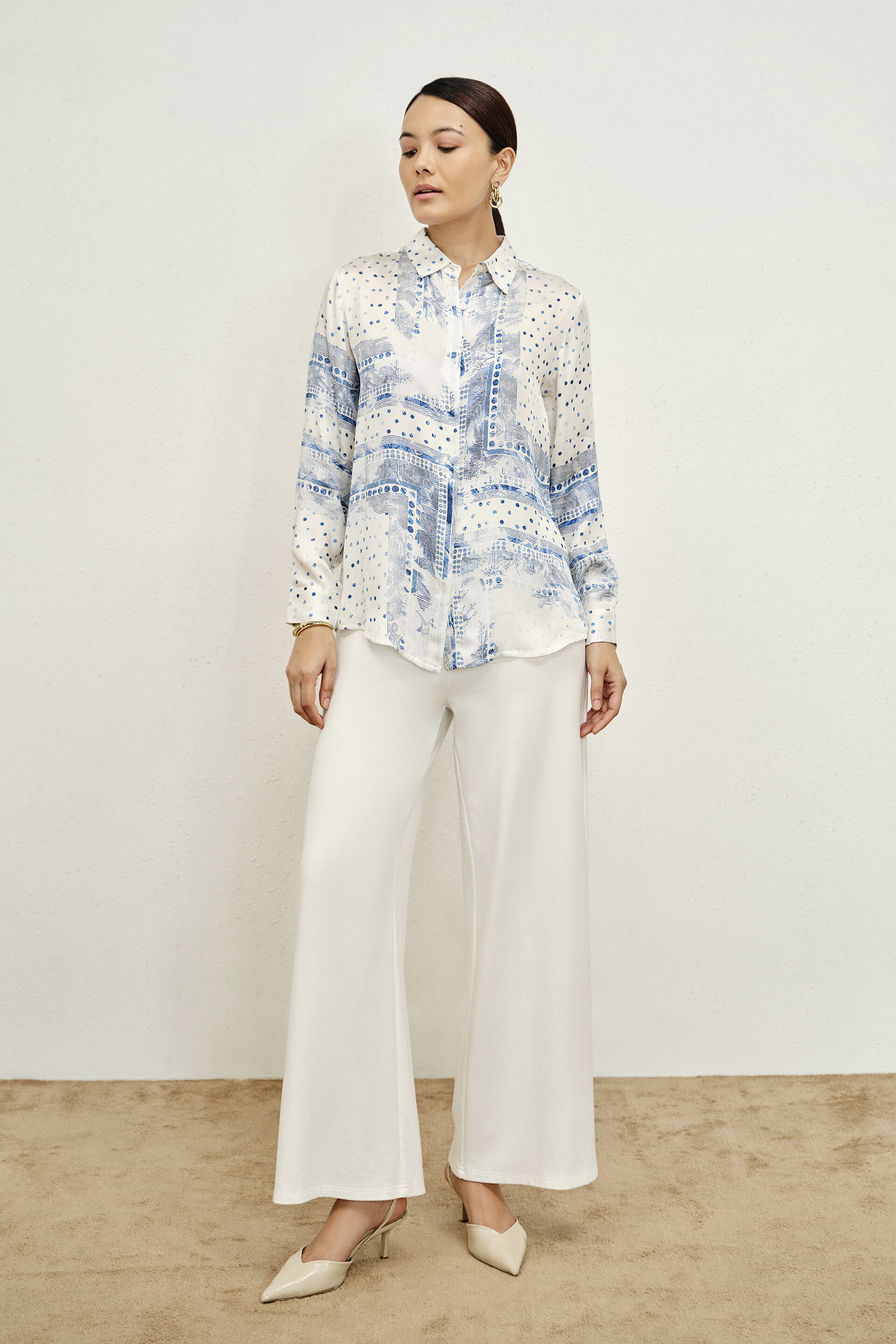 Shiloh White Modal Shirt, White, image 4